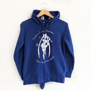 SAILOR MOON Luna Cat Zip Front Hoodie with Tail